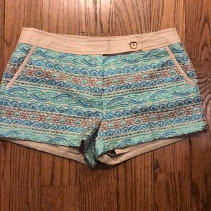 Trina Turk glitter ocean/wave shorts